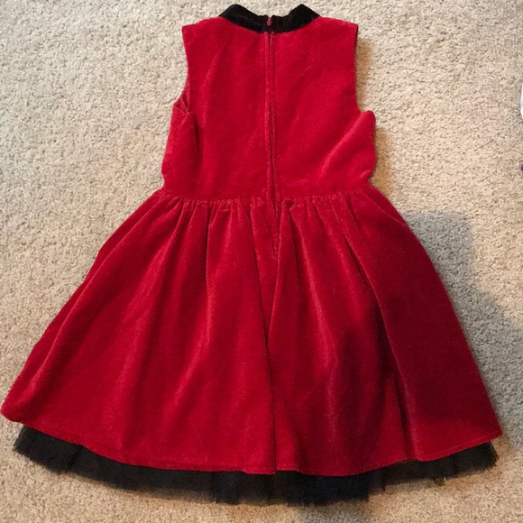 Girls Red Holiday Dress - M 7/8 - Picture 5 of 6